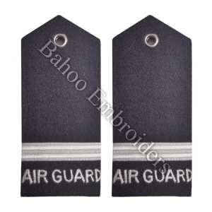 AIR GUARD OFFICER SHOULDER BOARD - SINGLE SILVER STRIPED-BH-U-091